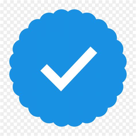 Quality Icons Blue Flat Star Shape Stickers Profile Verification Sign