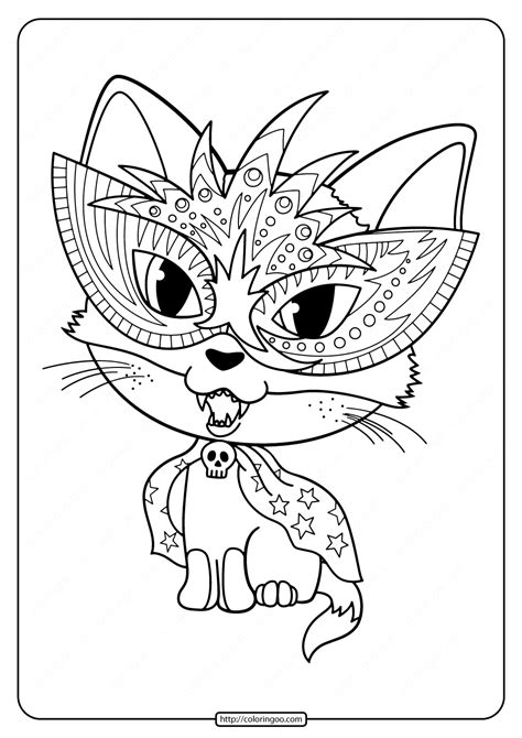 Printable Halloween Cat Coloring Pages - Free Printable Coloring Pages