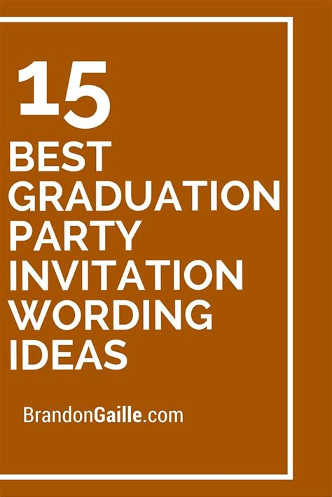 Take your relationship to the next level. 15 Best Graduation Party Invitation Wording Ideas ...
