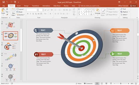 Animated Target Goal Powerpoint Template And Ppt Slides