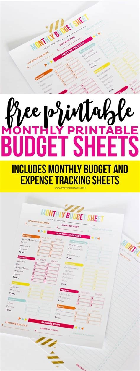 Check out this list of dr. FREE Printable Monthly Budget Sheets - Homeschool Giveaways
