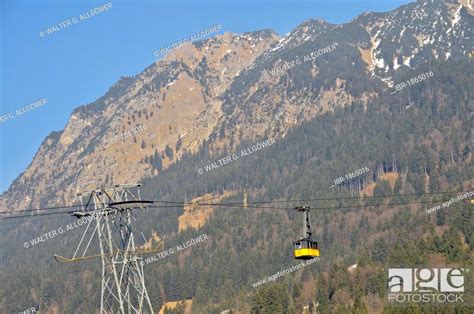 Cabin Of The Nebelhornbahn Cable Car Mt Nebelhorn Oberstdorf