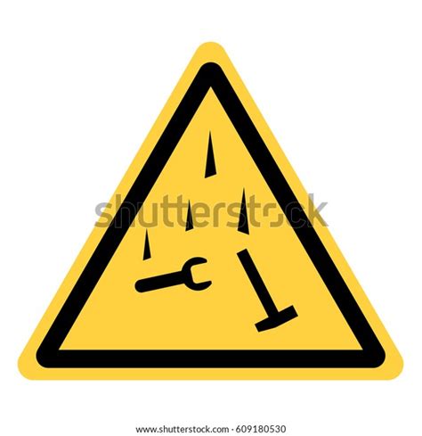 Vector Yellow Triangle Safety Sign Falling Stock Vector Royalty Free
