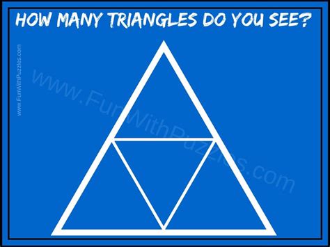 Observational Skill Test How Many Triangles Counting Brain Teasers