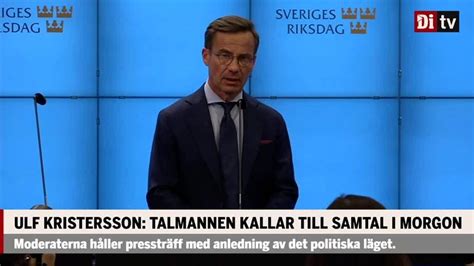 Ulf Kristersson ”jag Står Till Förfogande Att Bilda Regering”