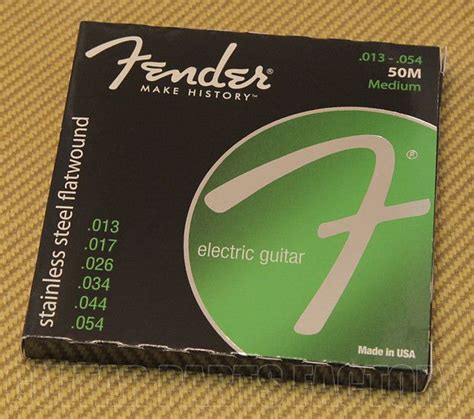 073 0050 408 Fender Stainless Steel Flatwound Medium Electric Guitar