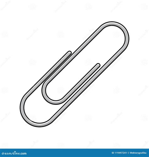 Paper Clip Office Vector Design Isolated On White Stock Vector