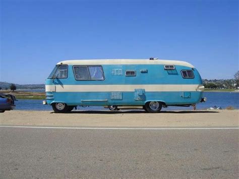 Super Cool Sky Blue Bus Motorhome Vintage Motorhome Vintage Rv
