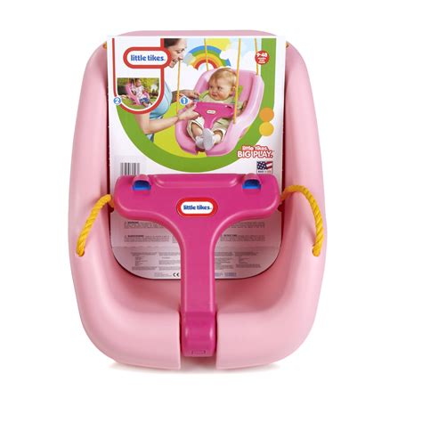 Little Tikes 2 In 1 Snug N Secure Swing With High Back And T Bar Pink