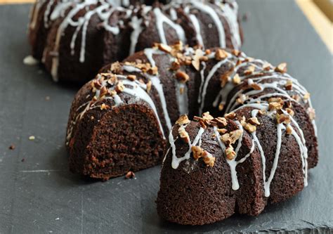 Grease a bundt cake pan with shortening, then dust it with flour. Triple-Chocolate Bundt Cake | Andrea Dekker