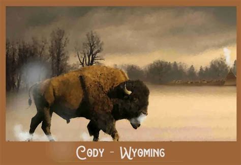 Fridge Magnet Cody Wyoming Buffalo Country Country Travel Poster
