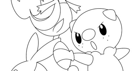 Pokemon Snivy Tepig Oshawott Coloring Pages Sketch Coloring Page