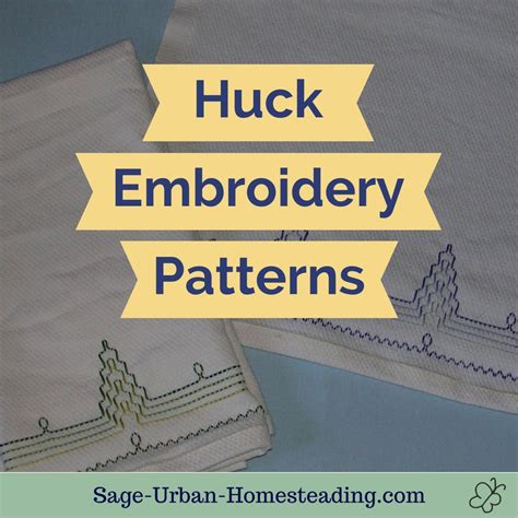 Huck Embroidery Patterns