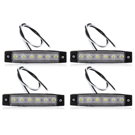 CARCHET 4X 6 LED Car Truck Trailer Side Marker Indicators Lights Lamp
