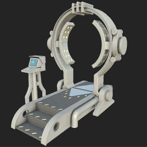 3d Model Sci Fi Prop Teleport Vr Ar Low Poly Cgtrader