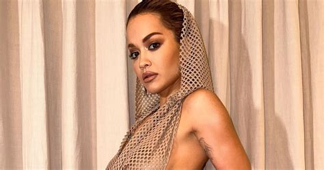 Rita Ora Goes Braless Under See Through Dress As She Flashes Thong In