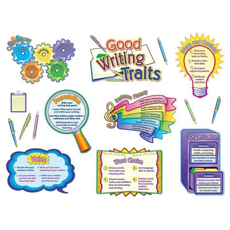 Good Writing Traits Bb Set Writing Bulletin Boards Bulletin Board