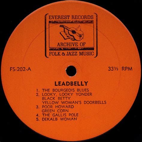 Leadbelly Leadbelly Used Vinyl High Fidelity Vinyl Records And Hi