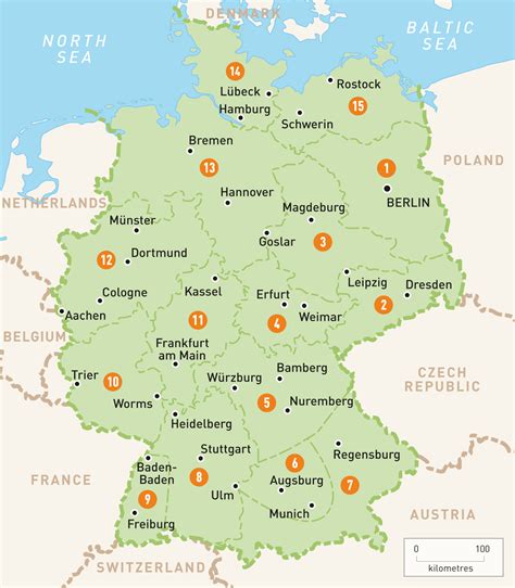 Map Of Germany Showing Cities Maps Capital