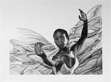 Movement Pencil Drawing By Master Pencil Artist John Nelson Black