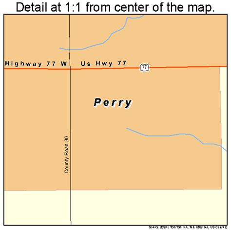 Perry Oklahoma Street Map 4058250