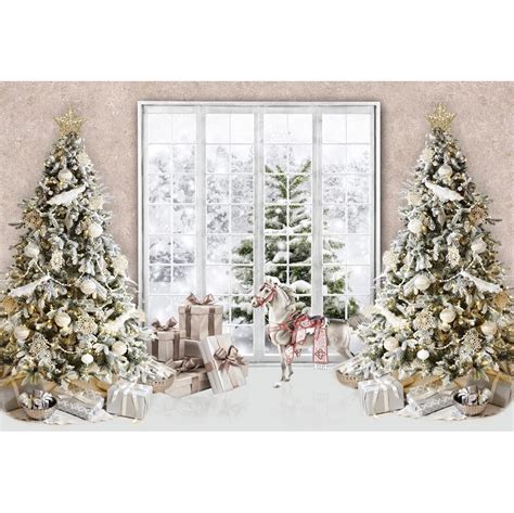 Buy Laeacco 9x6ft Merry Christmas Theme Backdrop For Photography White