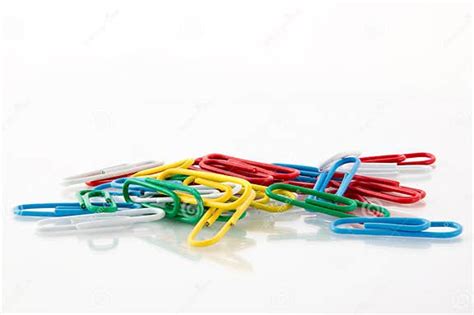 Colorful Paper Clips Stock Photo Image Of Stationery 59900724