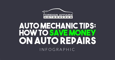 An Auto Mechanics Expert Tips To Save Money On Auto Repairs