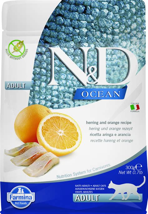 In this article you will find: Farmina Dry cat food N&D Ocean Adult Herring & Orange 300 ...