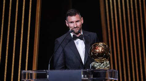 Argentinas Lionel Messi Wins Ballon Dor Award For Eighth Time