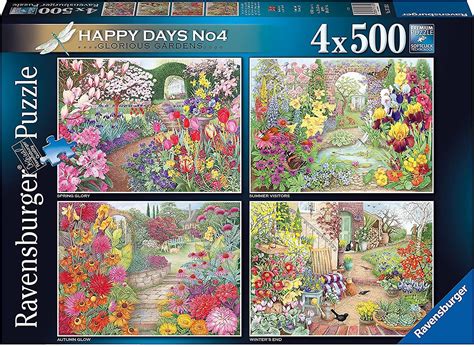 Ravensburger Happy Days No 4 Glorious Gardens Jigsaw Puzzle 4 X 500