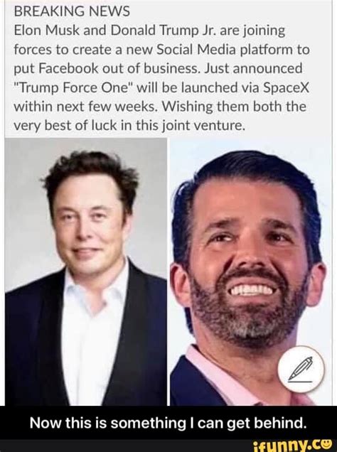 Breaking News Elon Musk And Donald Trump Jr Are Joining