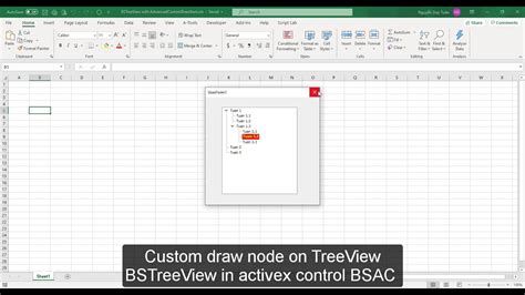 Custom Draw Nodes Of Treeview In Vba Change Back Color Of Selected Node Bsac Youtube