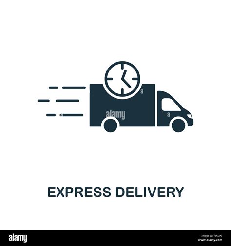 Express Delivery Icon Monochrome Style Design From Logistics Delivery