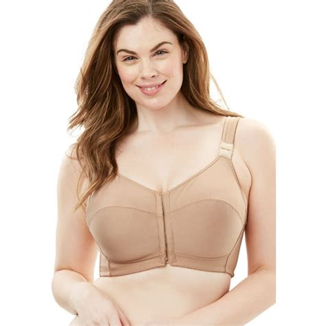 Comfort Choice Comfort Choice Womens Plus Size Stay Cool Wireless Posture Bra 42 G Nude