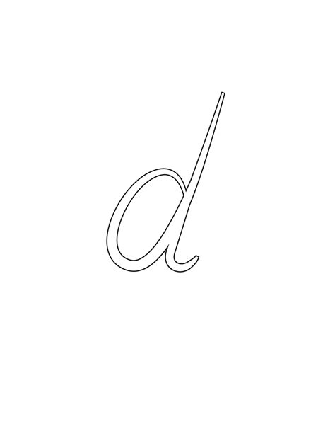 Free Printable Calligraphy Lowercase Letters Calligraphy Lowercase D