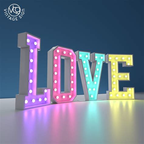 3d Lighting Led Wedding Love Marquee Letter Led Bulb Letter China