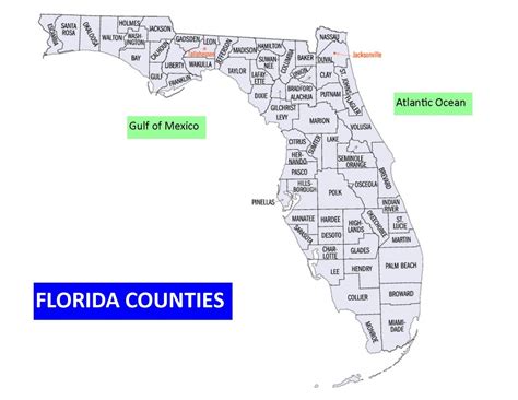 Counties Of Florida Map Maps Of Florida