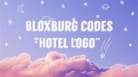 Bloxburg Codes Hotel Logos Youtube