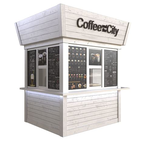 Outdoor Coffee Kiosk Retail Food Booth Use For Outdoor