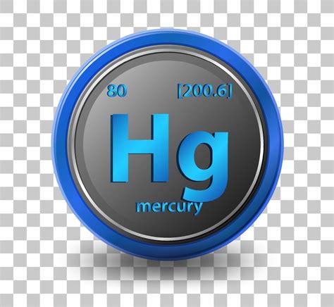Mercury Chemical Element Chemical Symbol With Atomic Number And Atomic