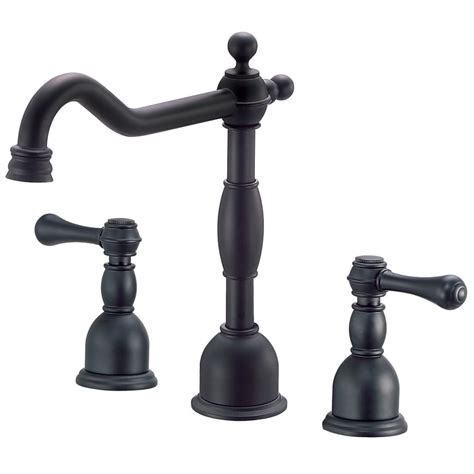 A flow rate of 1.2 gallons per minute helps to save water, and pair this elegant bathroom sink faucet with the matching tub and shower set for an impressive bathroom update. Danze Opulence Satin Black 2-handle Widespread Bathroom ...
