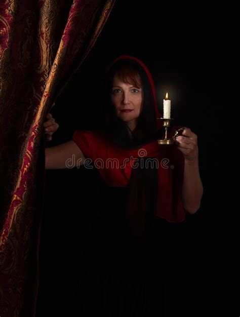 Woman With Candlestick Stock Photo Image Of Hair Indoors 16139916