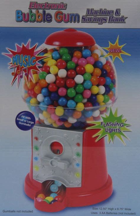 Bubble Gum Machine And Savings Bank Lights And Music Fill With Small Or