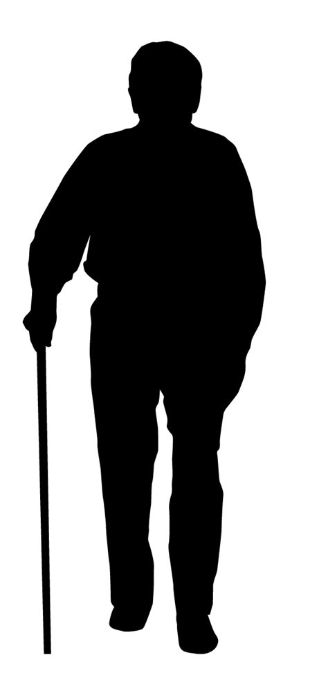Silhouette Old Age Silhouette Of The Elderly Png Download 5961224