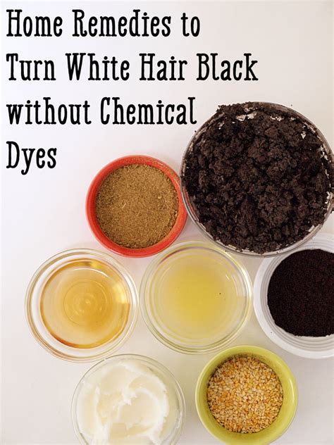 High amounts of black eumelanin result in black hair, while low concentrations give gray hair. Home Remedies to Turn White Hair Black Without Chemical ...