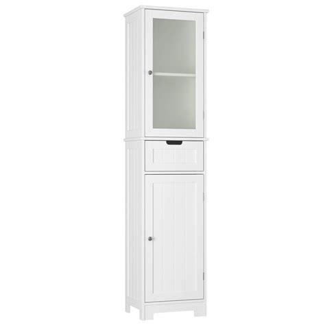 Buy Homecho Bathroom Storage Cabinet With 3 Tier Shelf Drawer Glass