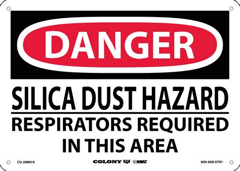 Jobsite Protection Caution Signage Danger Silica Dust Hazard
