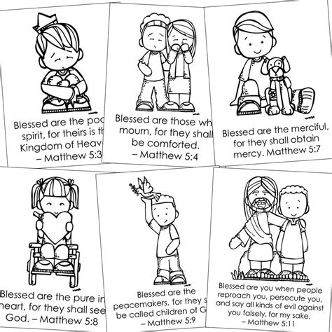 Beatitudes For Children Coloring Pages