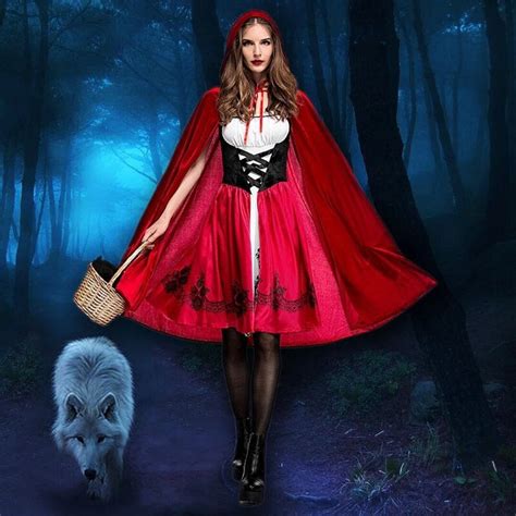 classic little red riding hood costume adult costume etsy